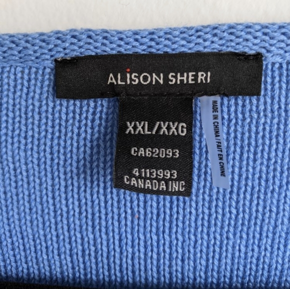 Alison Sheri striped blue and red top XXL - Picture 3 of 6